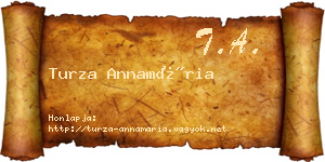 Turza Annamária névjegykártya